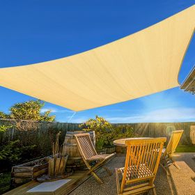 16'X20' Beige HDPE sunshade sail